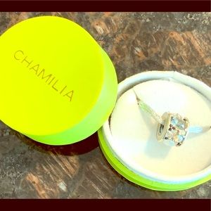 Chamilia Mosaic Bead in Black & White Swarovski